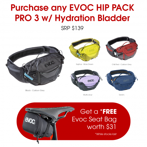 Evoc Hip Pack Pro 3 + 1.5L Hip Pack Hydration Bladder