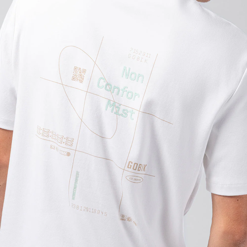 Gobik Short Sleeve T-Shirt Unisex OVER RIDE - White