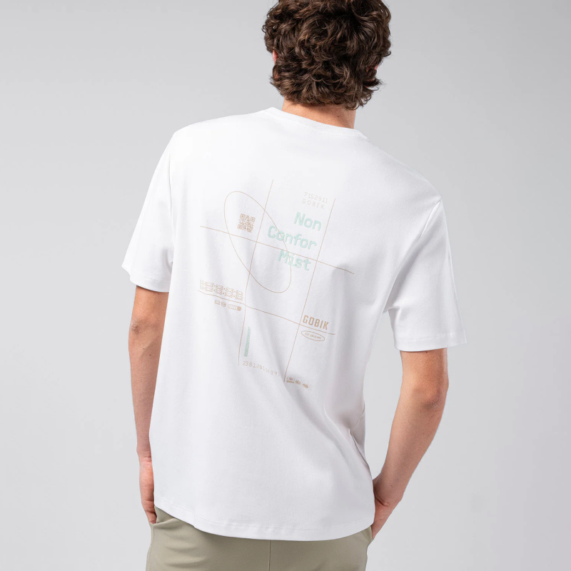 Gobik Short Sleeve T-Shirt Unisex OVER RIDE - White