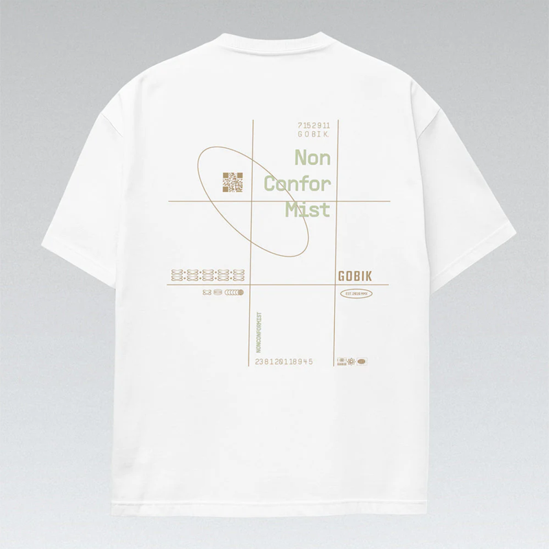 Gobik Short Sleeve T-Shirt Unisex OVER RIDE - White