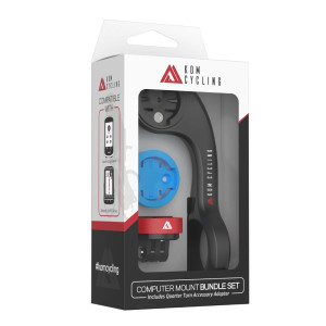 KOM Cycling CM06 Computer Mount Bundle Set with Quick Release GoPro Computer Mount