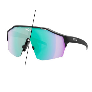 Koo Alibi Matte Black / Photochromic Green Mirror