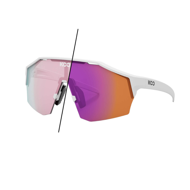 Koo Alibi Matte White / Photochromic Fuchsia Mirror