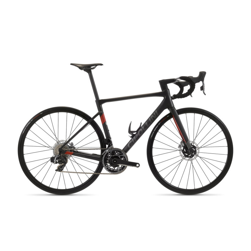 Cipollini Dolomia Disc Frameset - Matte Carbon/ Anthracite/ Red