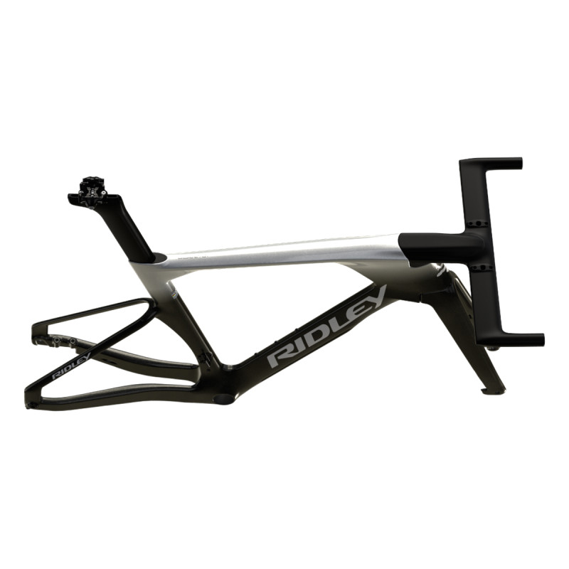 Ridley Dean FAST Disc TT Frameset - Metallic Black / Metallic Silver / White - Size S