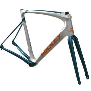 Ridley Fenix SLiC Frameset - Silver/ Metallic Dark Denim/ Orange