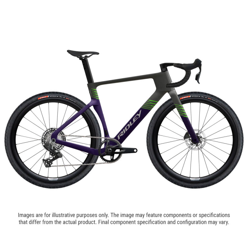 Ridley Kanzo Fast 2.0 Gravel Race Bike - Metallic Anthracite/ Purple