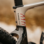 Ridley Kanzo Fast 2.0 Gravel Race Bike - Autumn Grey/ UD Carbon/ Metallic Candy Red 