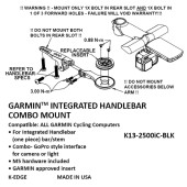 K-EDGE Garmin Integrated Handlebar System (IHS) Combo Mount